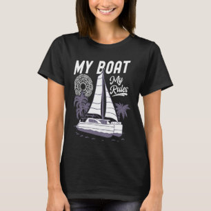 T-shirt Mon Bateau Mes Règles Voile Catamaran