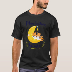 T-shirt Mon bébé préféré de sommeil Tiger petit lune de ti