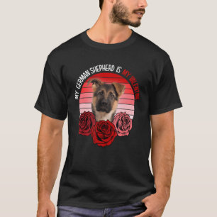 T-shirt Mon Berger Allemand Est Mon Valentin Drôle Alleman