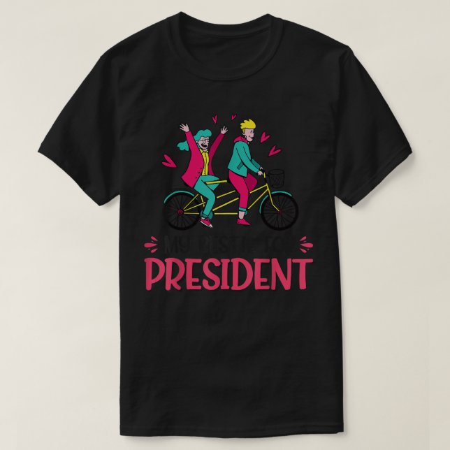 T-shirt Mon bestin pour le président (Design devant)