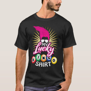 T-shirt Mon Bingo Chanceux Troll Rose Cheveux Pari Bingo J