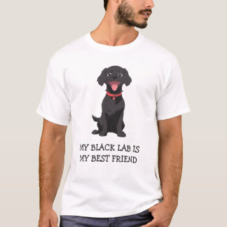 T-shirt Mon Black Lab Est Mon Meilleur Ami