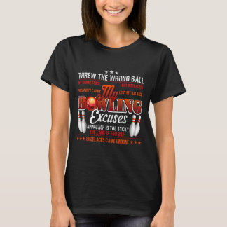T-shirt Mon Bowling Excuse L'Humour Drôle De Bowling