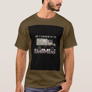 T-shirt Mon camper est un UNIMOG sur black Graphic
