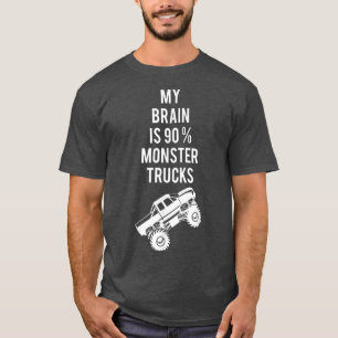 T-shirt Mon Cerveau Est 90 Camions Monster Hors Route Véhi