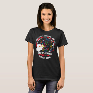 T-shirt Mon cerveau est professeur de musique de textes