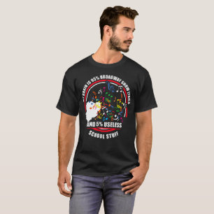 T-shirt Mon cerveau est professeur de musique de textes