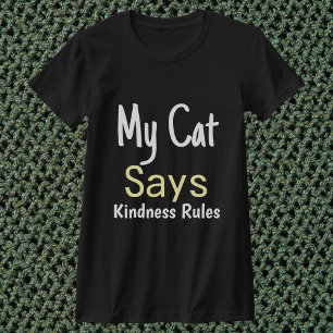 T-shirt Mon Chat Dit Des Règles De Douceur Drôle Rétro Per