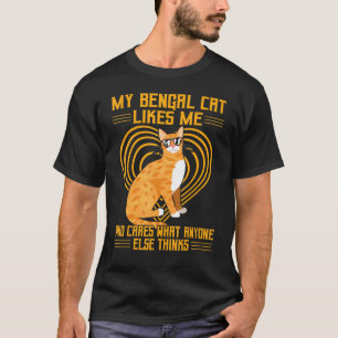 T-shirt Mon Chat Du Bengale M'Aime Qui S'Occupe De Ce Que 