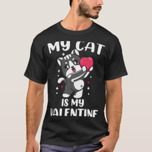 T-shirt Mon chat est mon chat valentin papa chat maman cha