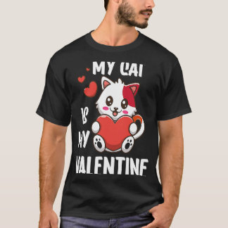 T-shirt Mon chat est mon chat valentin papa chat maman cha
