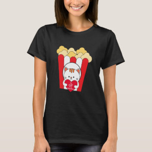 T-shirt Mon chat est mon valentin Cool Popcorn Saint Valen