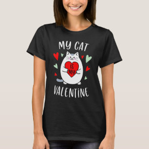 T-shirt Mon chat est mon valentin Kitten cœur Saint-Valent