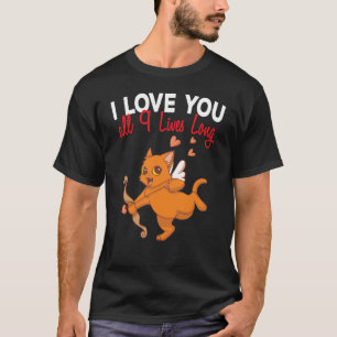 T-shirt Mon chat est mon valentin Kitten Cupid Saint Valen