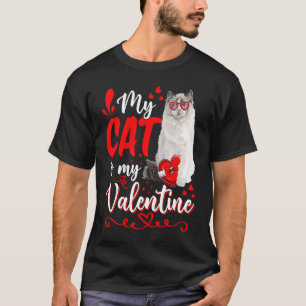 T-shirt Mon chat est mon Valentin Maman chat Papa chat Ch