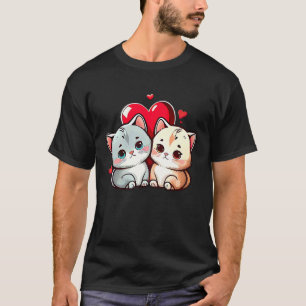 T-shirt Mon chat est mon Valentin  Patte Cœur Chat Saint-V