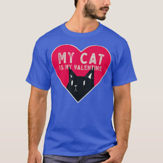 T-shirt Mon chat est My Valentine Kitten Love Heart