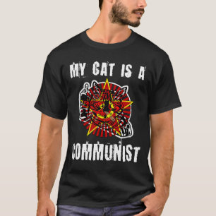 T-shirt Mon Chat Est Un Chat Communiste Rude