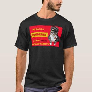 T-shirt Mon Chat Est Un Chat Vintage Communiste Qui Dit :