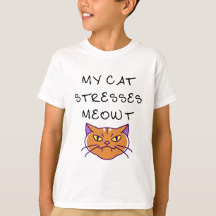 T-shirt Mon chat me stresse Meowt drôle de chat
