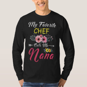 T-shirt Mon Chef Favori M'Appelle Nana Flowers Family Moth