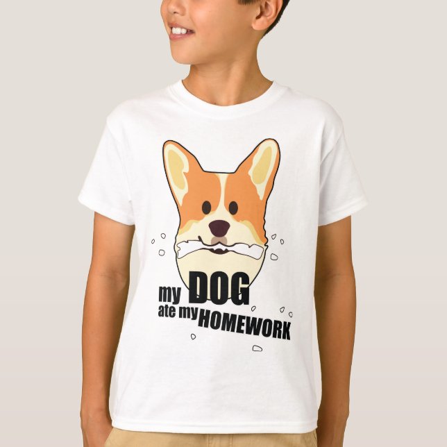 T-shirt Mon chien a mangé mon travail (Devant)