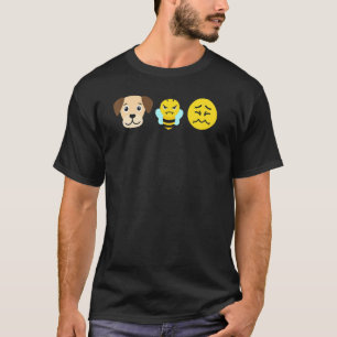 T-shirt Mon Chien A Marché Sur Une Abeille Grimacer Face M