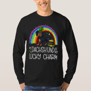 T-shirt Mon Chien Dachshund Est Lucky Charm Leprechaun St