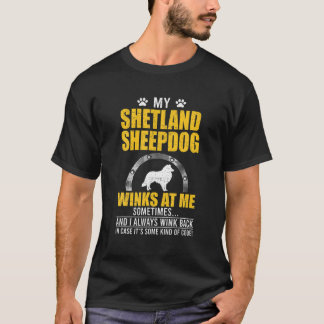 T-shirt Mon Chien De Shetland Goutte Contre Moi Propriétai