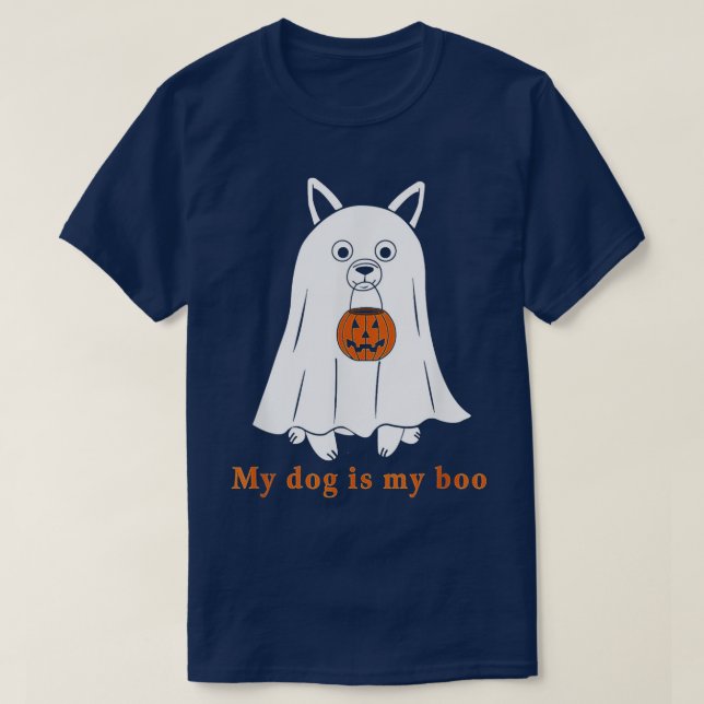 T-shirt Mon Chien Est Boo Drôle Propriétaire Chien Boo Gho (Design devant)