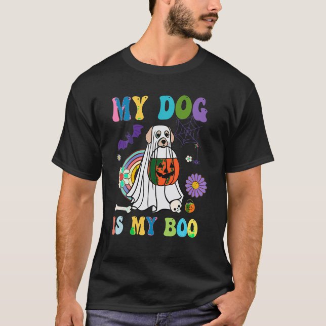 T-shirt Mon Chien Est Boo Drôle Propriétaire Chien Boo Gho (Devant)
