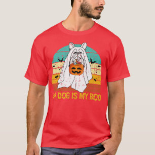 T-shirt Mon Chien Est Mon Fantôme De Bois Halloween França