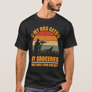T-shirt mon chien fait mes courses ce que font vos chiens