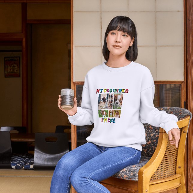 T-shirt Mon chien pense que je suis un chien Cool grand (Créateur téléchargé)