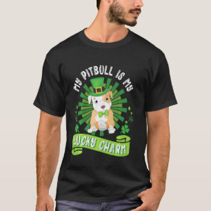 T-shirt Mon chien Pitbull est mon porte-bonheur Joyeuse Sa