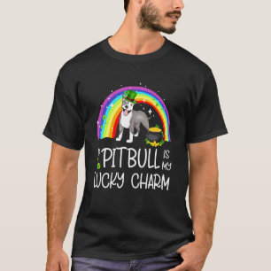 T-shirt Mon chien Pitbull est un Leprechaun porte-bonheur