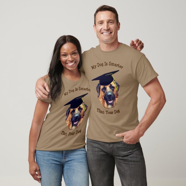 T-shirt Mon chien plus intelligent que votre mastiff drôle (Unisexe)