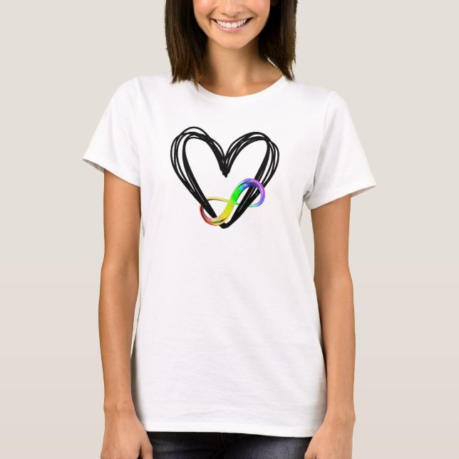 T-shirt Mon coeur a l'autisme (Devant)
