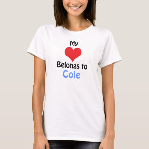 T-shirt Mon coeur appartient à Cole
