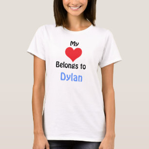 T-shirt Mon coeur appartient à Dylan