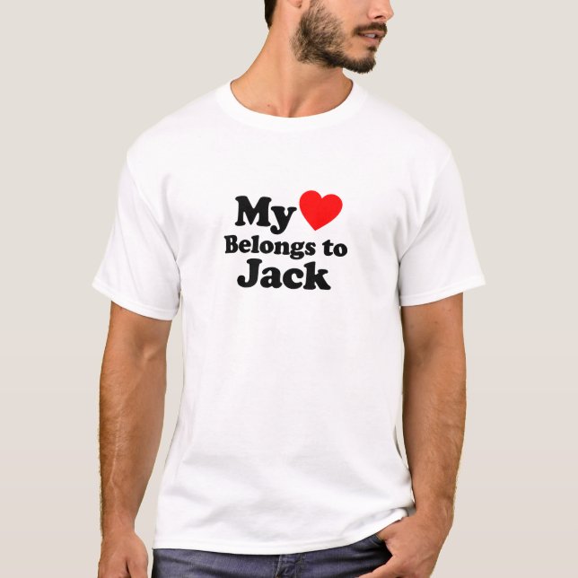 T-shirt Mon coeur appartient à Jack (Devant)