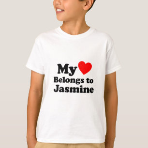 T-shirt Mon coeur appartient à Jasmine