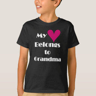 T-shirt Mon coeur appartient à la grand-maman