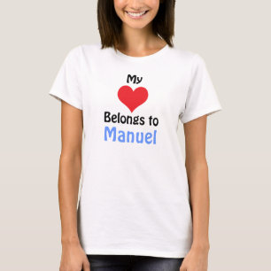 T-shirt Mon coeur appartient à Manuel