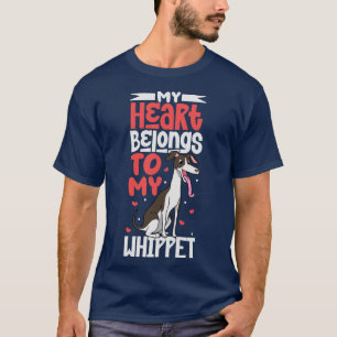 T-shirt Mon coeur appartient à mon Whippet
