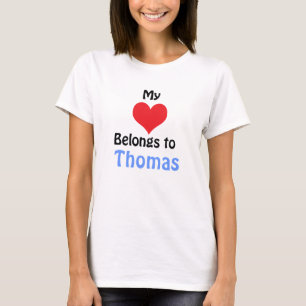 T-shirt Mon coeur appartient à Thomas