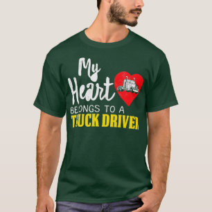 T-shirt Mon coeur appartient à un conducteur de camion