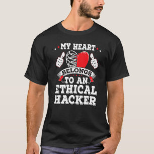 T-shirt Mon Coeur Appartient À Un Hacker Éthique Valentine