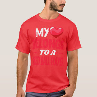T-shirt Mon coeur appartient à un joueur de speed ball