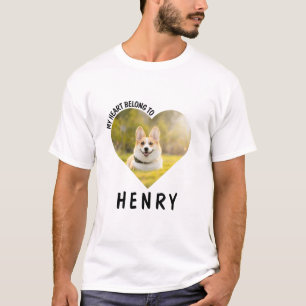 T-shirt Mon Coeur Appartient À Une Photo Personnalisée De 